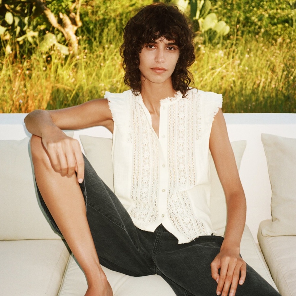 NWT ZARA RUSTY BLOUSE